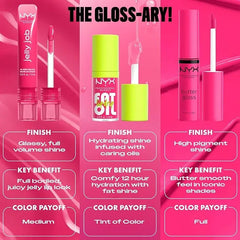 NYX Jelly Job Full-Bodied High Shine Gloss Lip Gloss - XOXO cosmetics