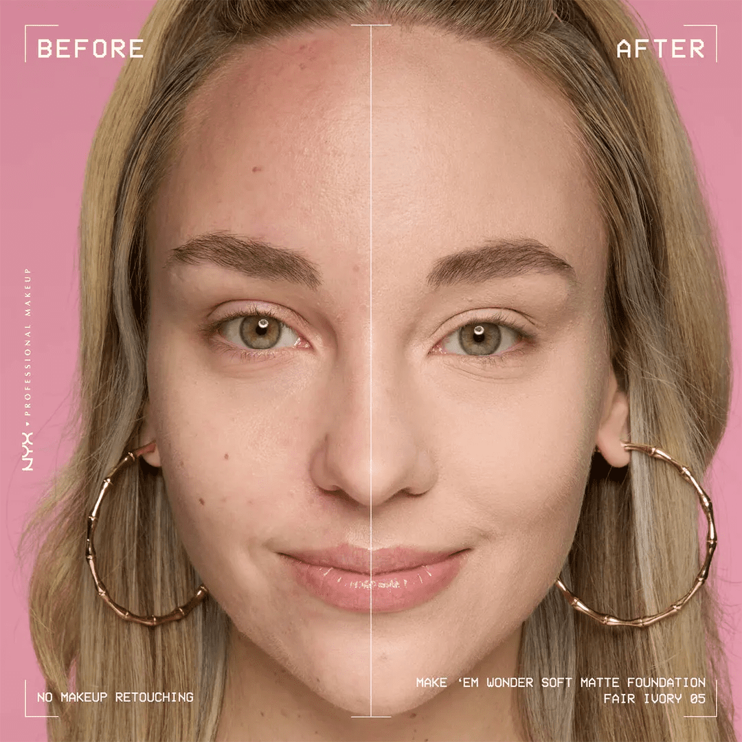 NYX Make ‘Em Wonder Soft Matte Buildable Foundation Foundation - XOXO cosmetics