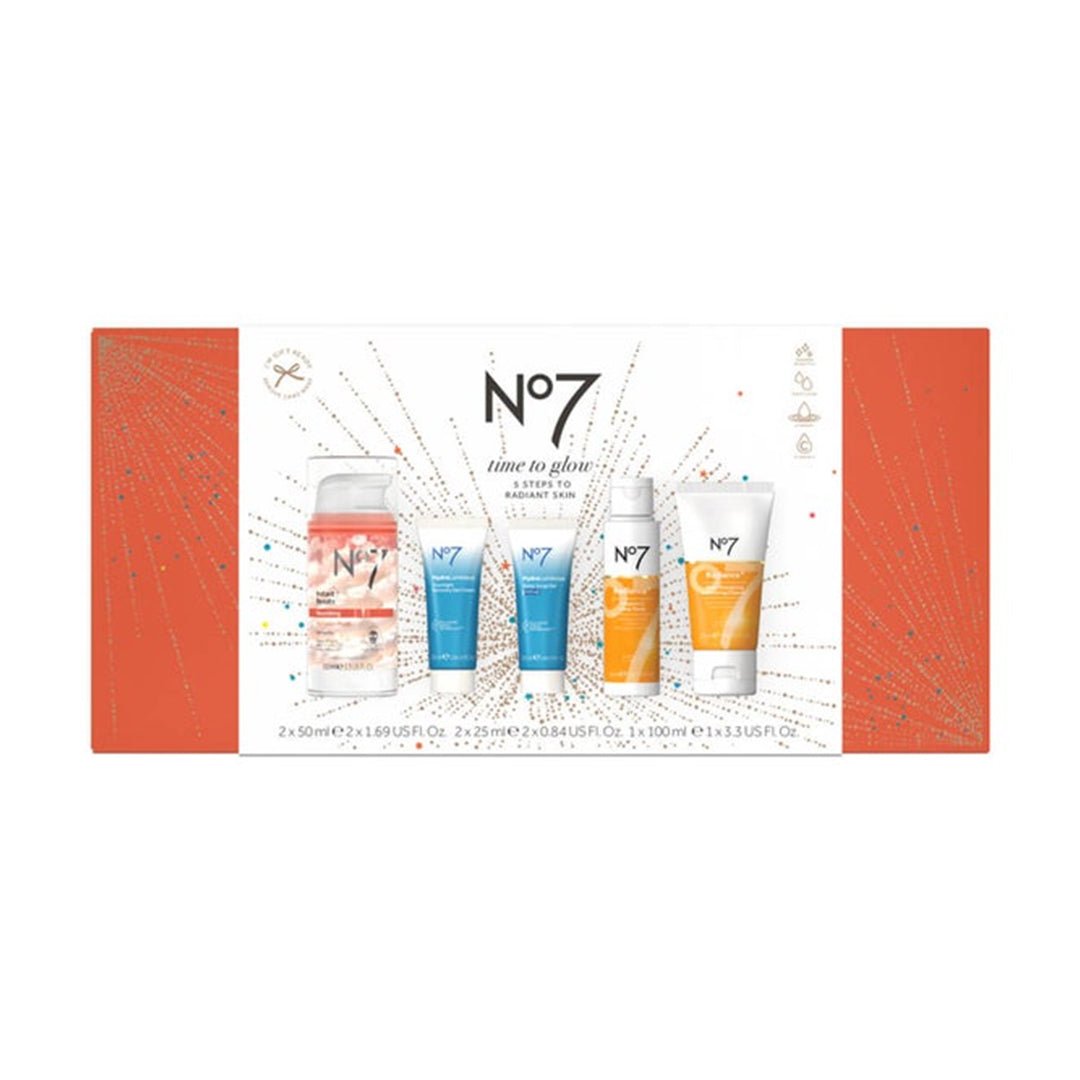 No7 Time to Glow - Radiance Collection Skin Care Set - XOXO cosmetics