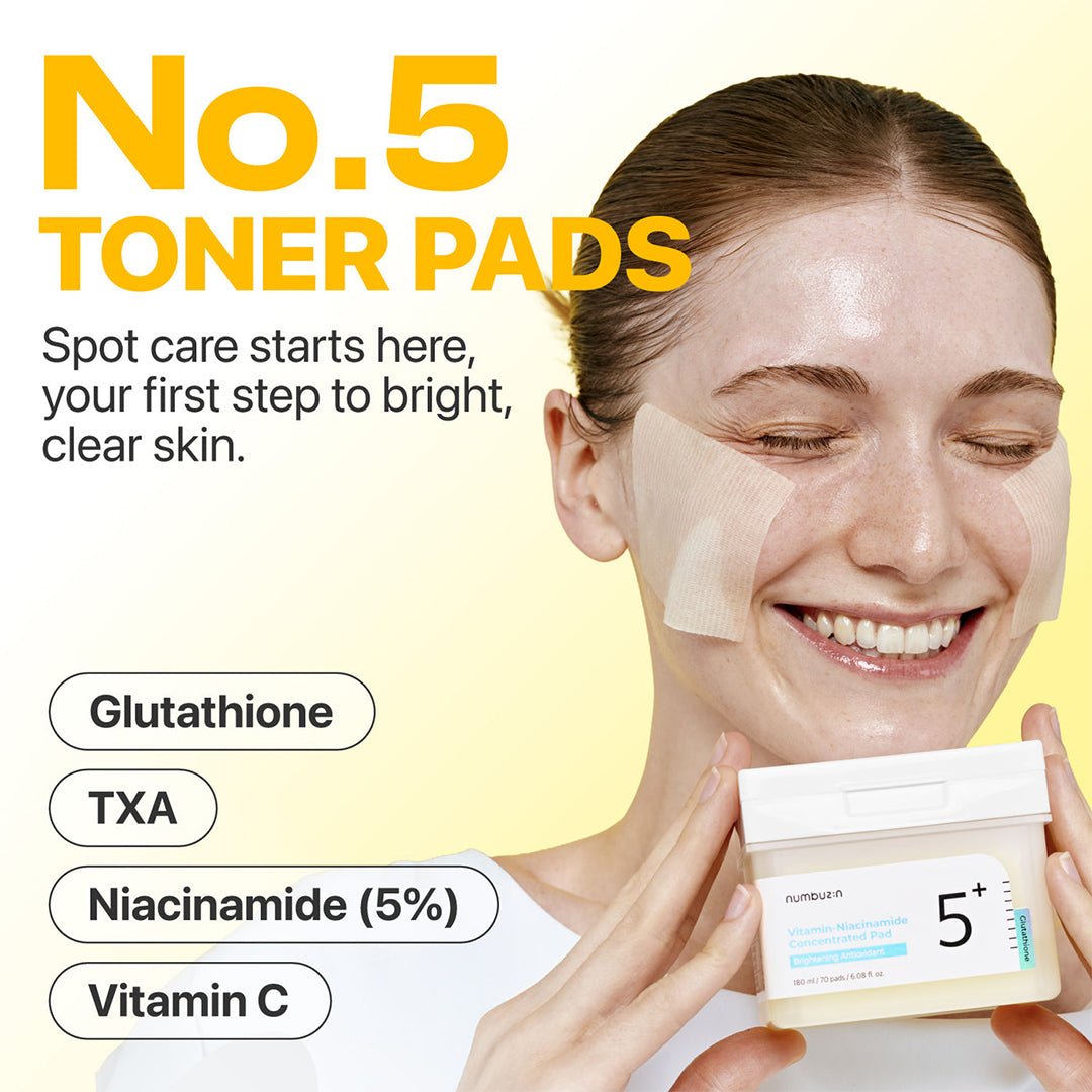 Numbuzin 5+ Vitamin-Niacinamide Concentrated Pad - 180ml Face toner - XOXO cosmetics