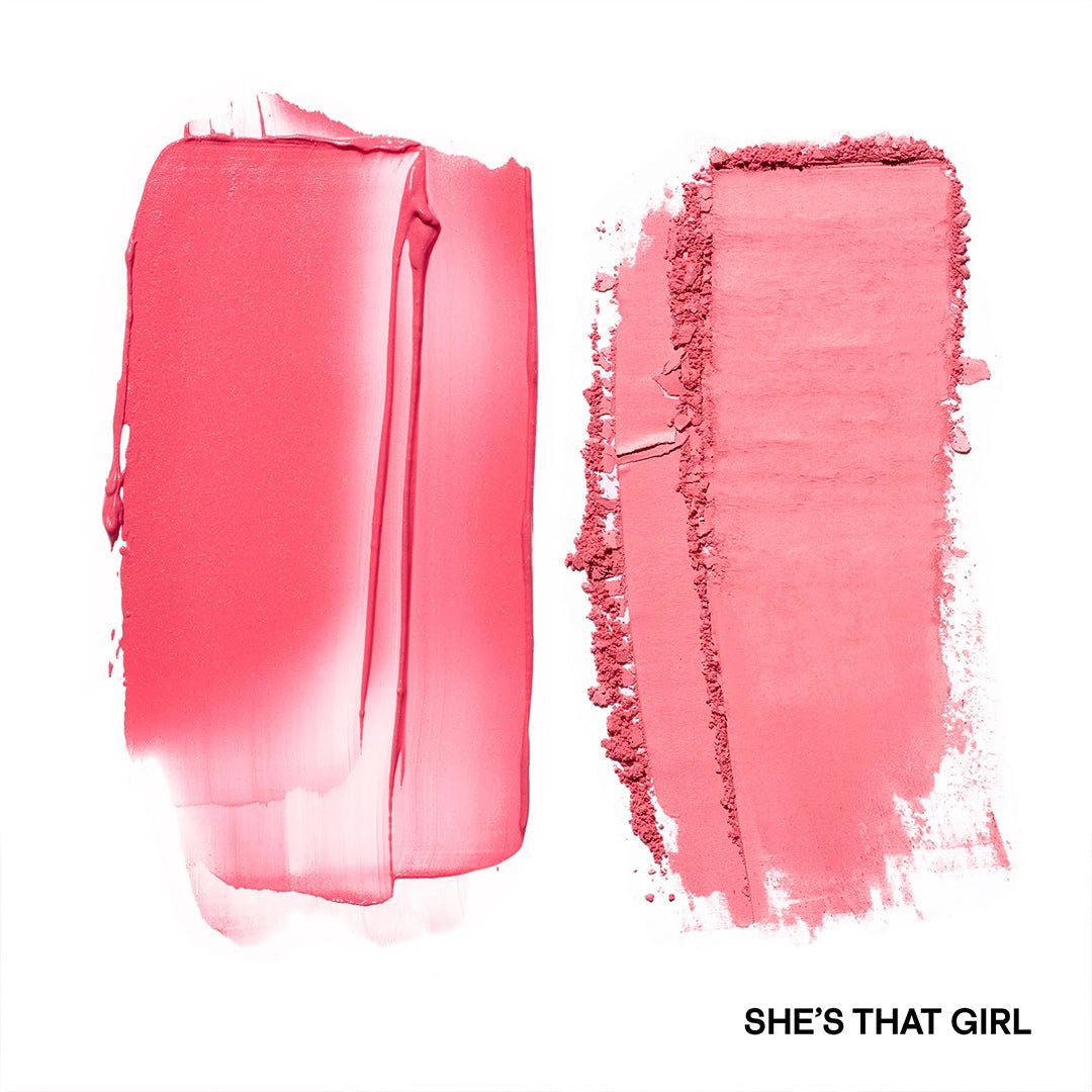 Patrick Ta Double-Take Creme & Powder Blush Mini Size - She's That Girl Blush - XOXO cosmetics