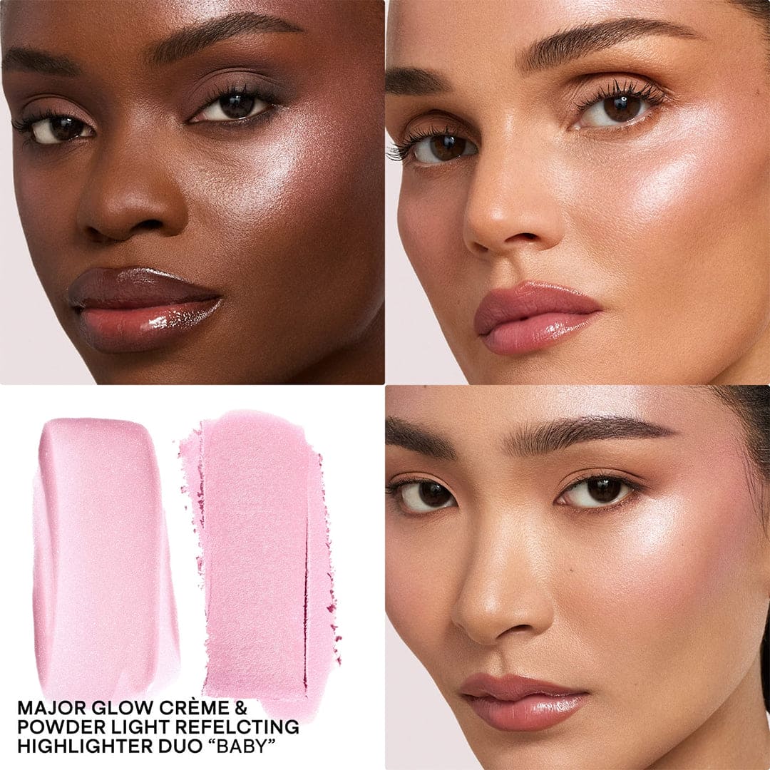 Patrick Ta Major Glow Creme & Powder Light Reflecting- Translucent Highlighter Duo Highlighter - XOXO cosmetics