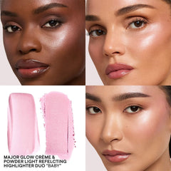 Patrick Ta Major Glow Creme & Powder Light Reflecting- Translucent Highlighter Duo Highlighter - XOXO cosmetics