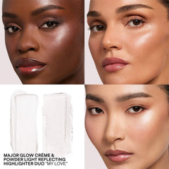 Patrick Ta Major Glow Creme & Powder Light Reflecting- Translucent Highlighter Duo Highlighter - XOXO cosmetics