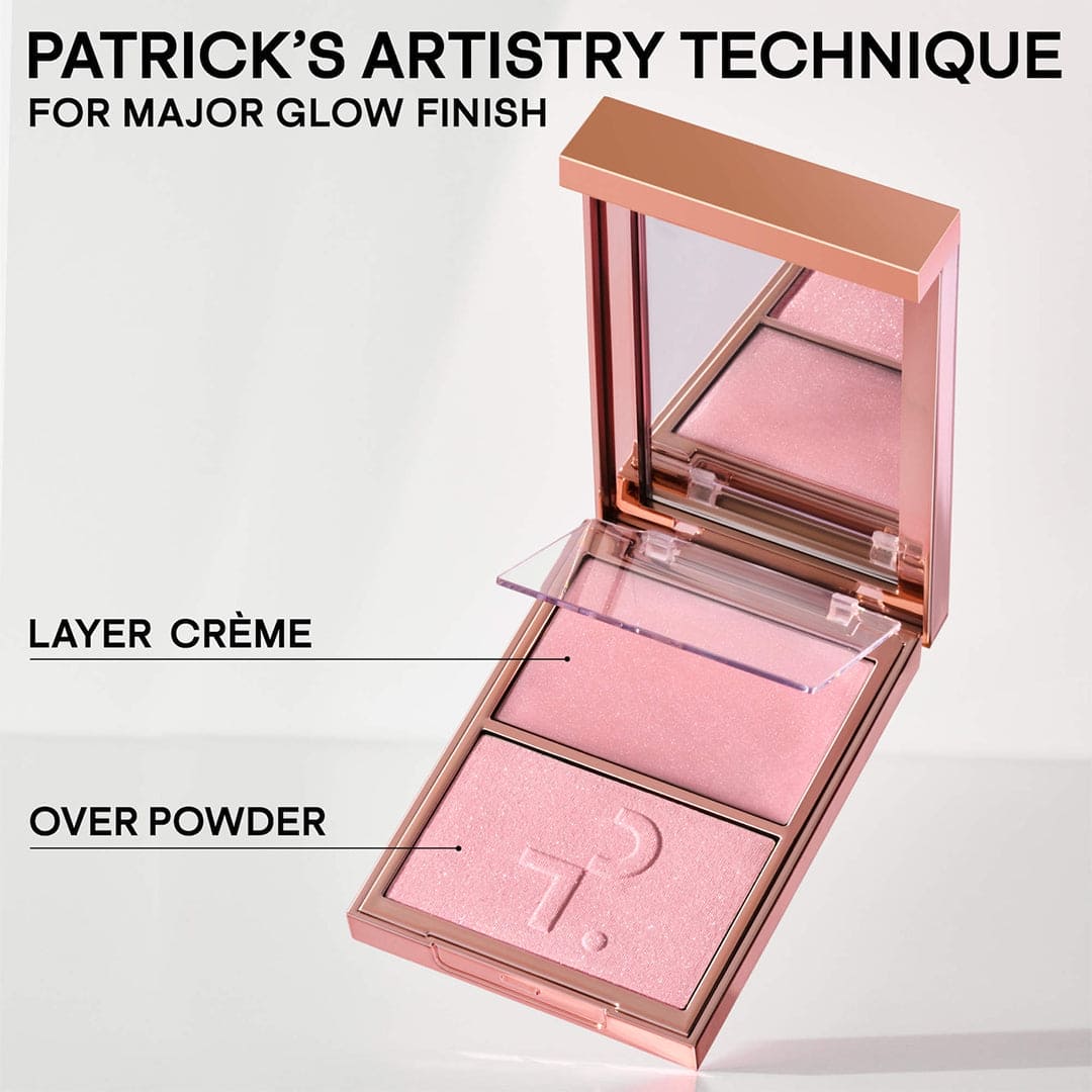 Patrick Ta Major Glow Creme & Powder Light Reflecting- Translucent Highlighter Duo Highlighter - XOXO cosmetics