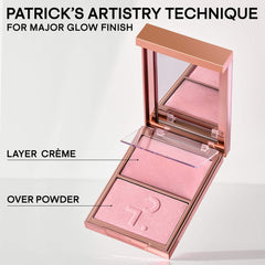 Patrick Ta Major Glow Creme & Powder Light Reflecting- Translucent Highlighter Duo Highlighter - XOXO cosmetics