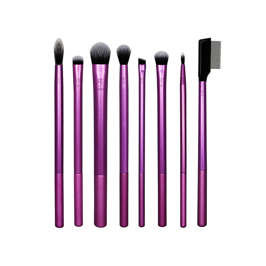 Real Techniques Everyday Eye Essentials - 8 Must-Have Eye Brushes Makeup Tools - XOXO cosmetics