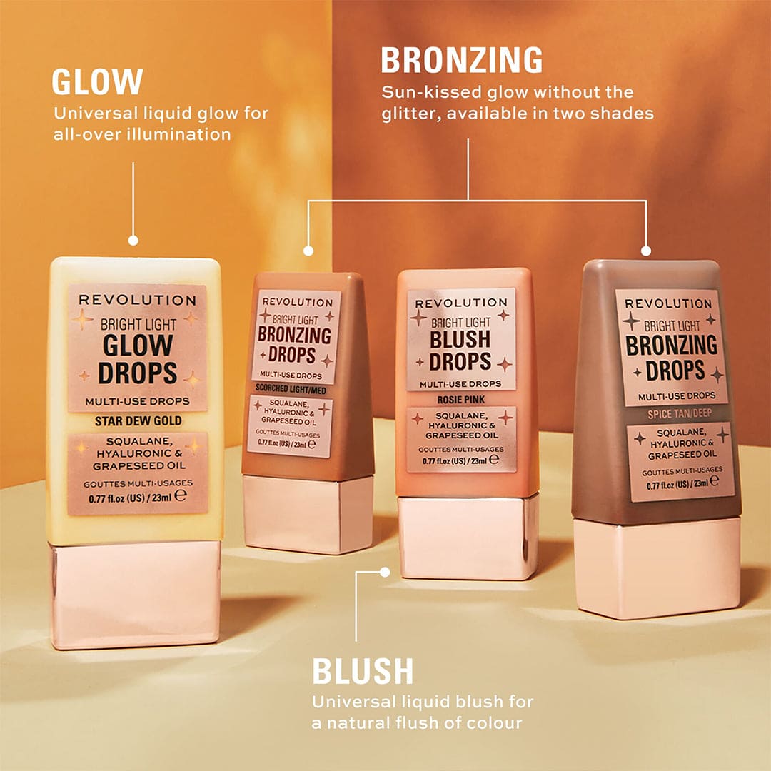Revolution Bright Light Bronzing Drops Highlighter - XOXO cosmetics