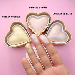 Revolution Glowing Hearts Triple Baked Highlighter - Goddess Of Faith Highlighter - XOXO cosmetics
