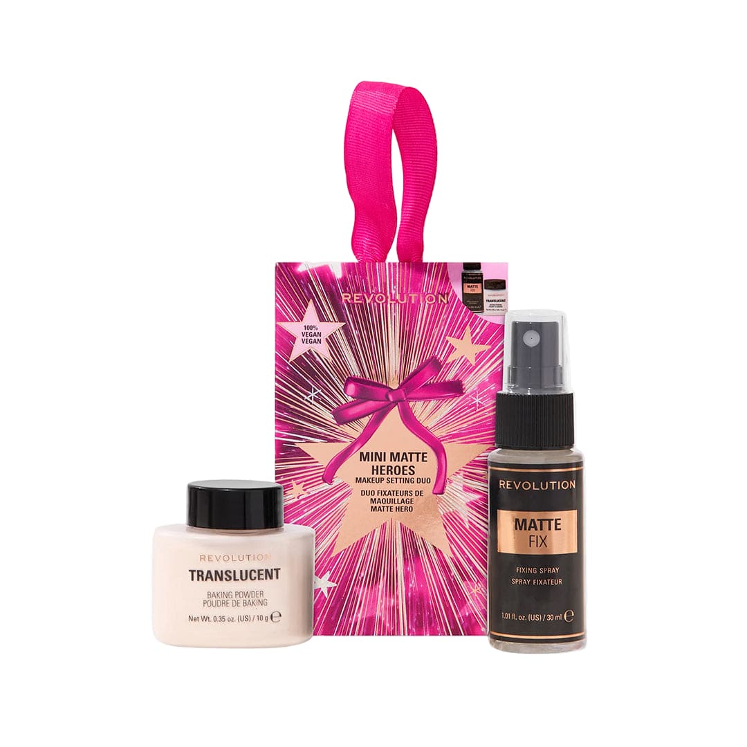 Revolution Mini Matte Heroes Makeup Setting Duo Gift Set - XOXO cosmetics
