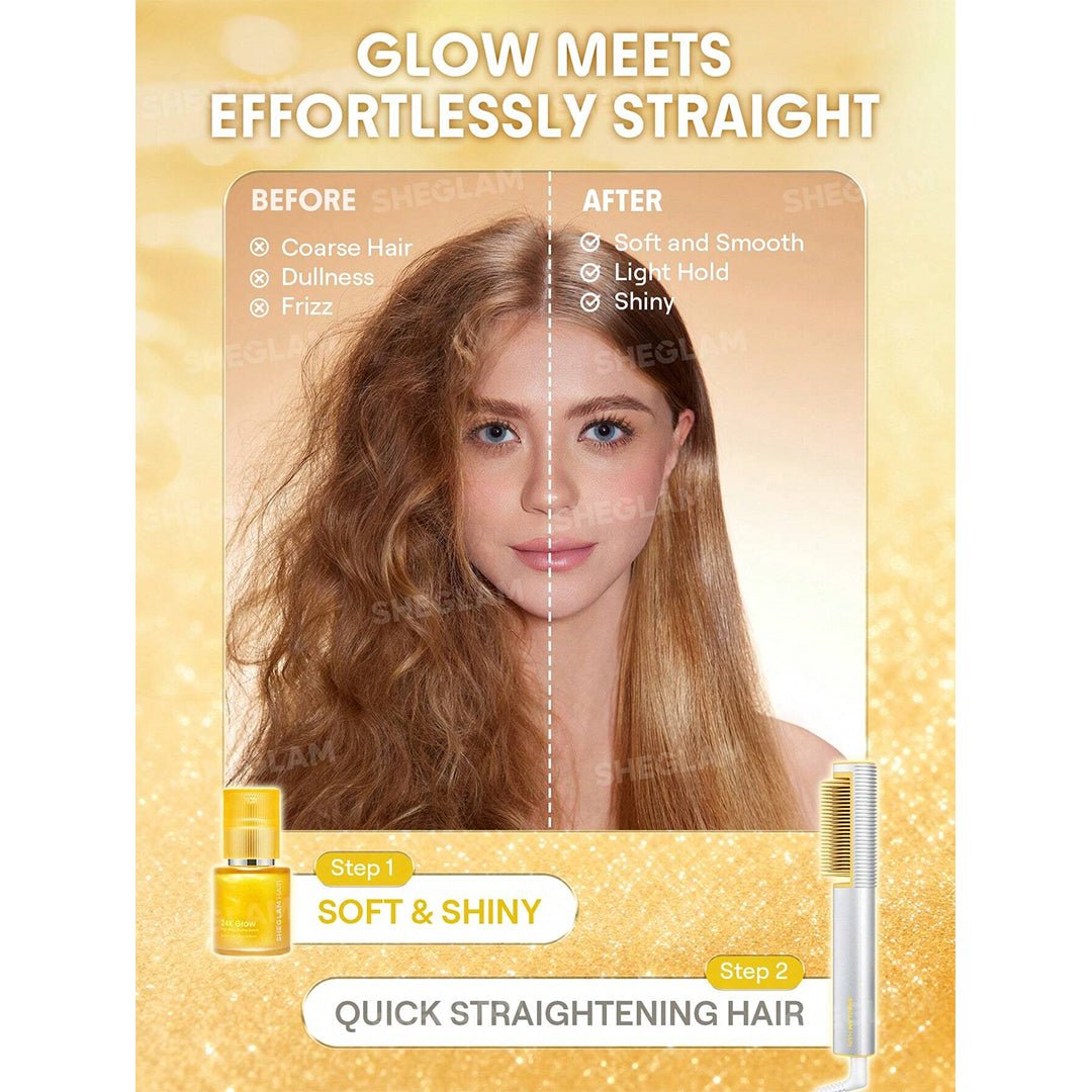 SHEGLAM 24K Glow High Shine Styling Serum Hair Serum - XOXO cosmetics