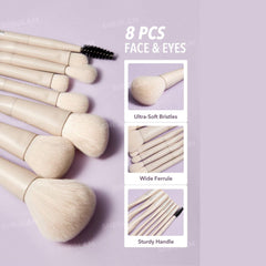 SHEGLAM 8Pcs Pro Core Brush kit Makeup Tools - XOXO cosmetics