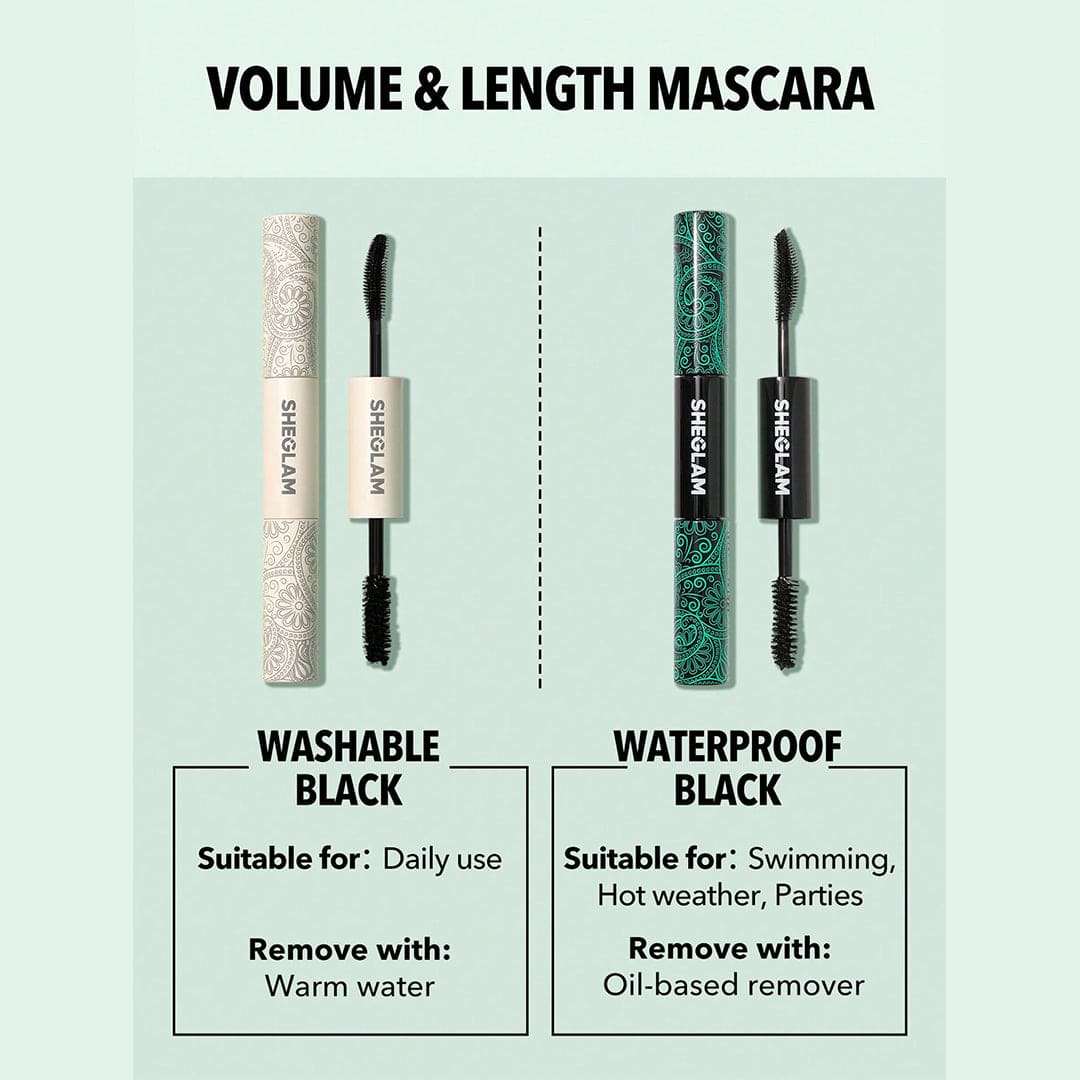 SHEGLAM All-In-One Volume & Length Waterproof Mascara Mascara - XOXO cosmetics