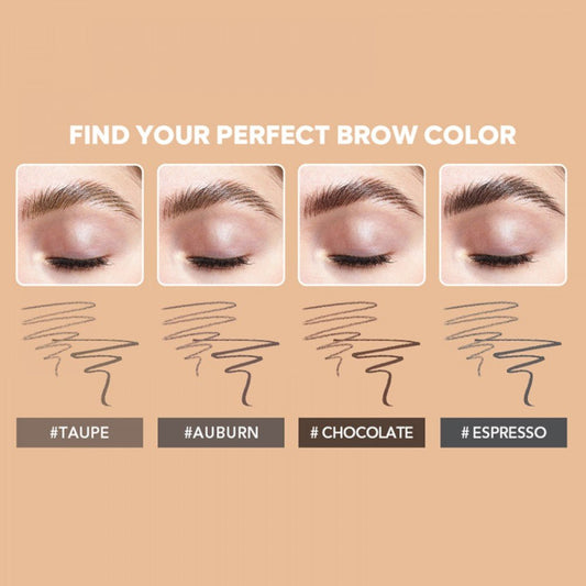 SHEGLAM Brows On Demand 2-in-1 Brow Pencil Eyebrow - XOXO cosmetics