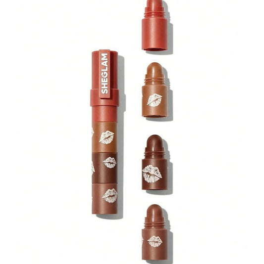 SHEGLAM Mega Lip Stacks - Brownie Stack Lipstick - XOXO cosmetics
