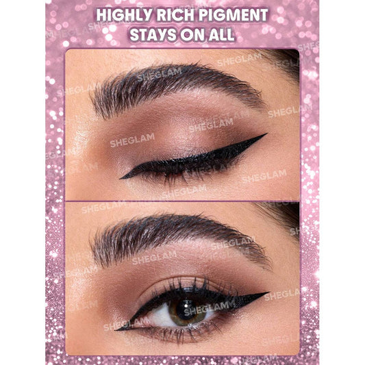 SHEGLAM Rosé LINE & DEFINE Waterproof Liquid Eyeliner - Black Eyeliner - XOXO cosmetics
