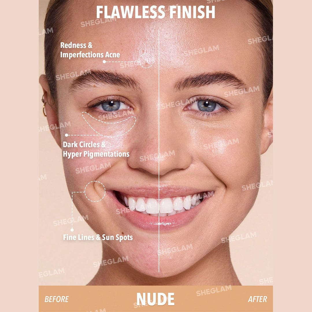 SHEGLAM Skin Magnet High Coverage Foundation Stick-Peach Foundation - XOXO cosmetics