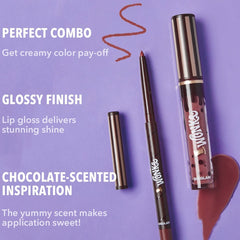 SHEGLAM Wily Wonka Cocoa Kiss Lip Duo Lip Kit - XOXO cosmetics