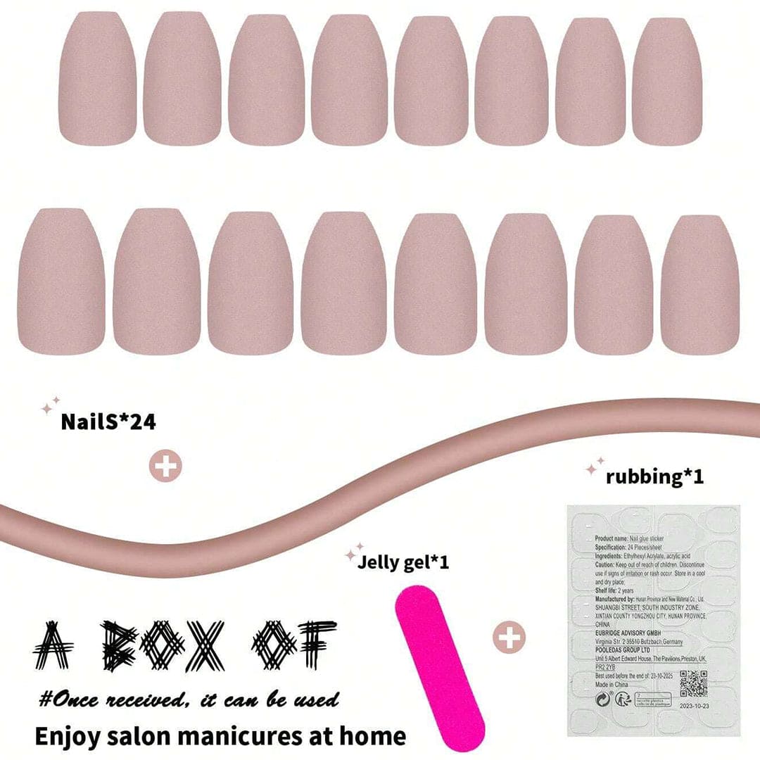 SHEIN 24pcs Mid-Length Water Drop Shaped Press On Nails Press On Nails - XOXO cosmetics