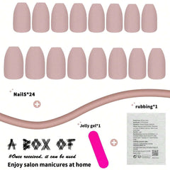 SHEIN 24pcs Mid-Length Water Drop Shaped Press On Nails Press On Nails - XOXO cosmetics