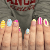 SHEIN 24pcs Short Oval-Shaped With Summer Vibes Press On Nails Press On Nails - XOXO cosmetics