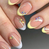 SHEIN 30pcs Simple French Style Mango Blueberry Nail Art Press On Nails Press On Nails - XOXO cosmetics