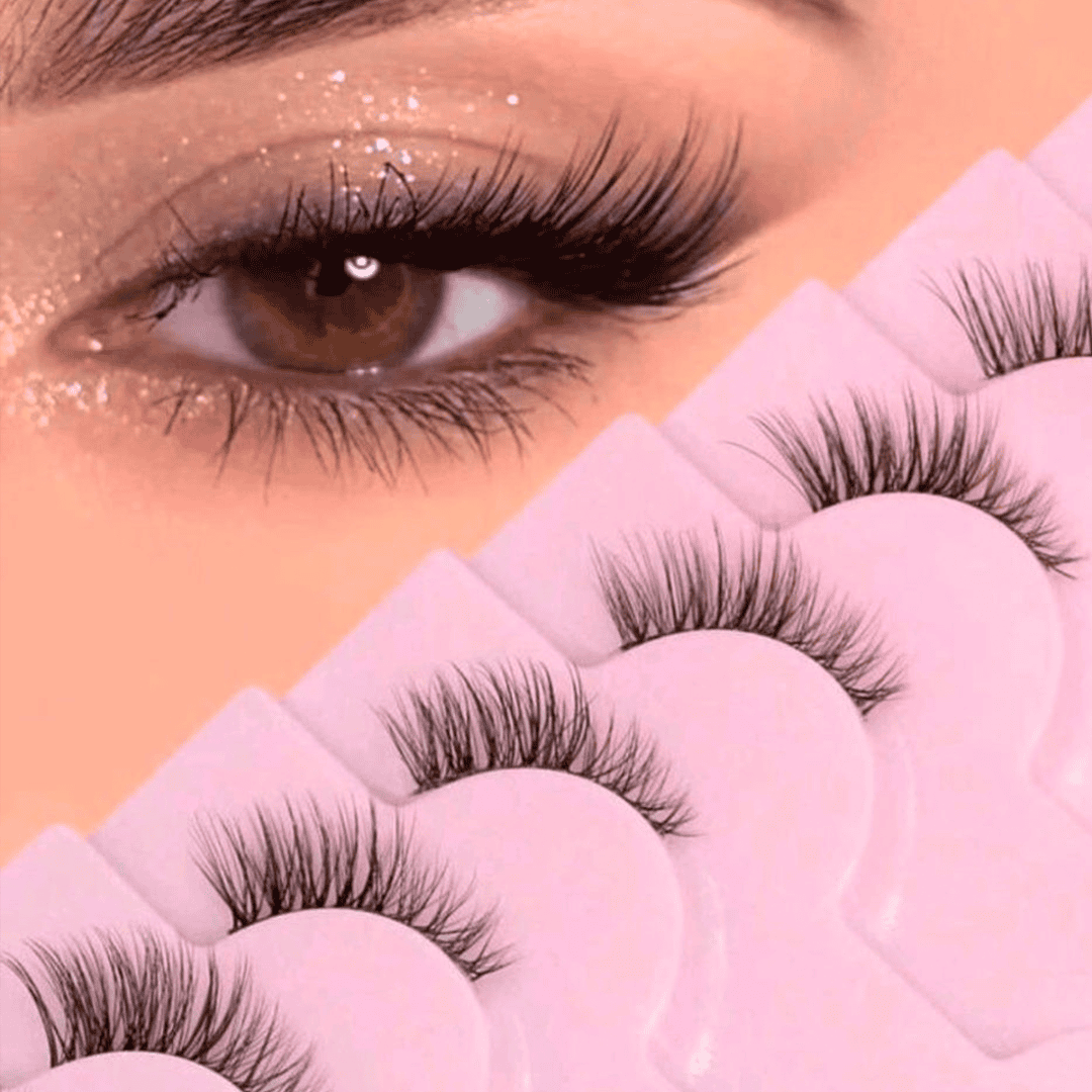 SHEIN 9 Pairs Cat Eye Faux Mink Eyelashes Eyelashes - XOXO cosmetics