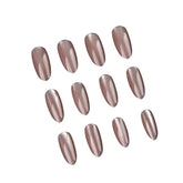 SHEIN Classic Cinnamon Nude Color Sparkle Almond Shaped Press On Nails Press On Nails - XOXO cosmetics