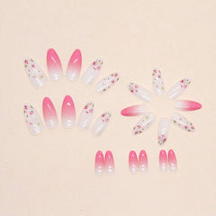 SHEIN Cute Flower Almond Press On Nails Press On Nails - XOXO cosmetics