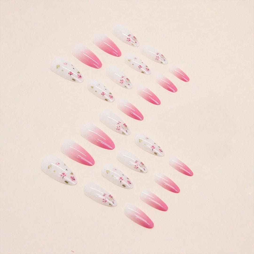 SHEIN Cute Flower Almond Press On Nails Press On Nails - XOXO cosmetics
