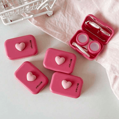 SHEIN Cute & Stylish Contrast Color Contact Lens Case Makeup Tools - XOXO cosmetics