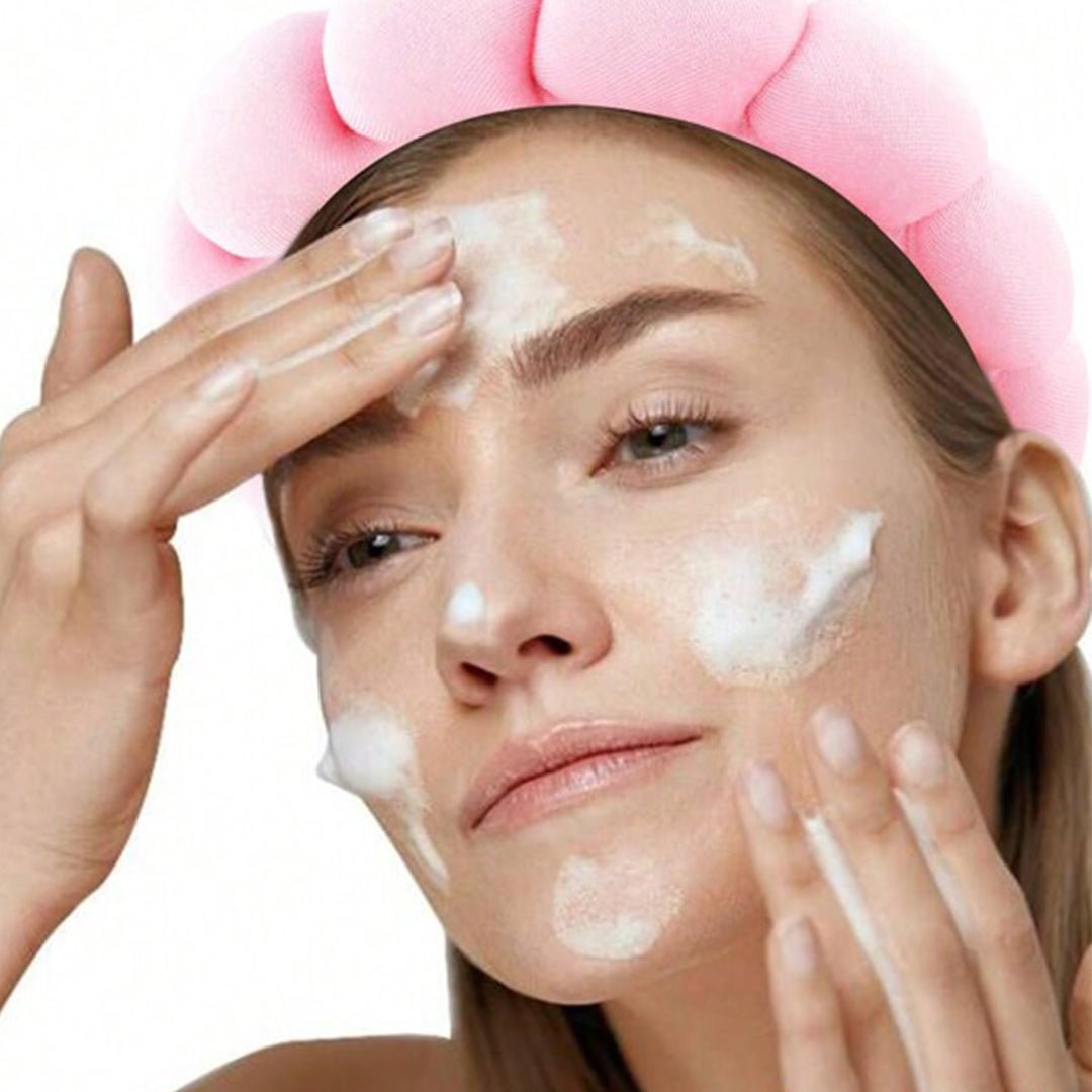 SHEIN Face Washing Headband + 2 Face Washing Wrist Straps Set Skin Tools - XOXO cosmetics