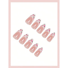 SHEIN Flowers Designs Chic Medium Almond Press On Nails Press On Nails - XOXO cosmetics