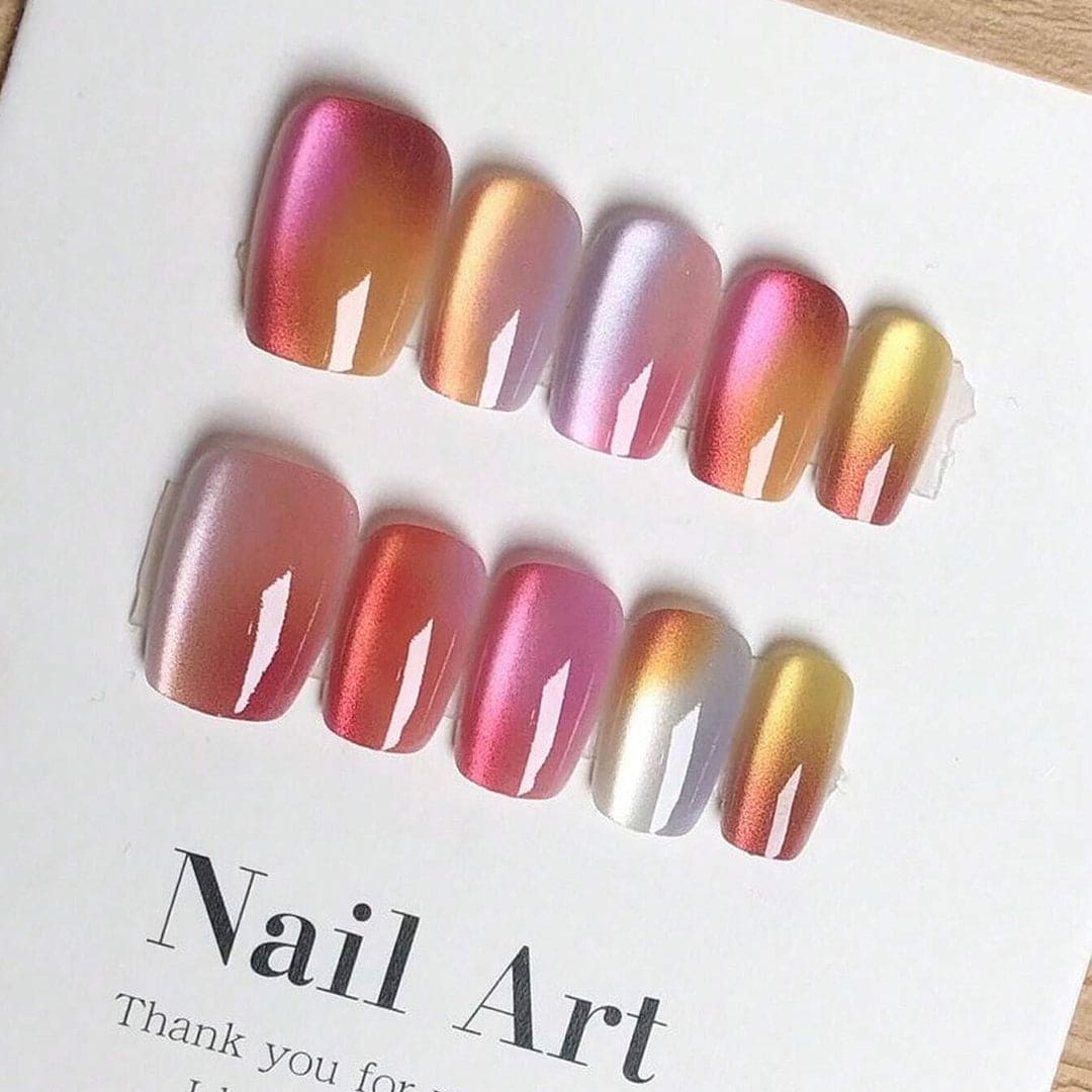 SHEIN Glittering Cat Eye Artificial Press On Nails Press On Nails - XOXO cosmetics