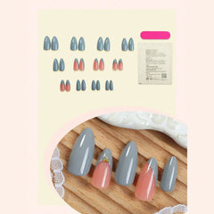 SHEIN Golden Line Art & 3D Rhinestone Decoration Press On Nails Press On Nails - XOXO cosmetics