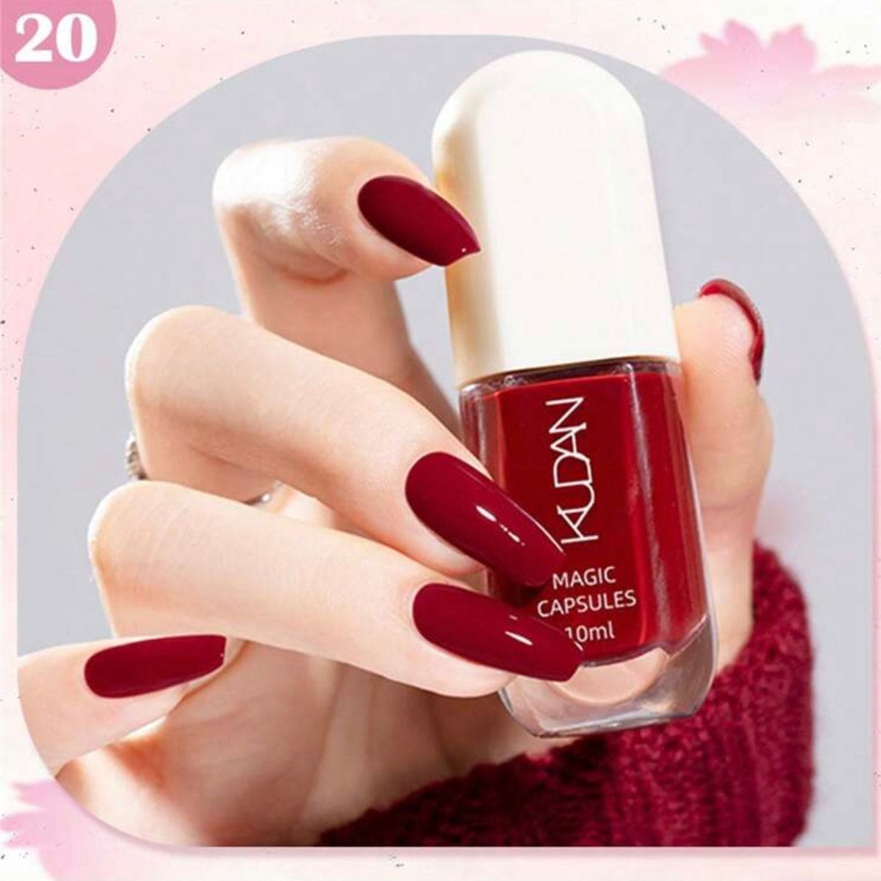 SHEIN - KUDAN Star River Dream Peelable Nail Polish Red Style Nail Polish - XOXO cosmetics