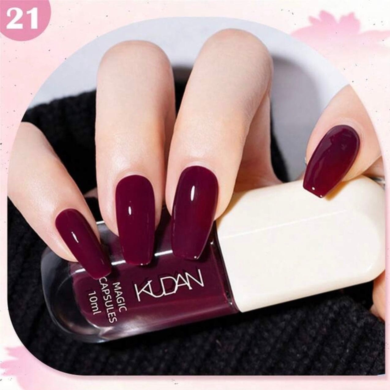 SHEIN - KUDAN Star River Dream Peelable Nail Polish Red Style Nail Polish - XOXO cosmetics