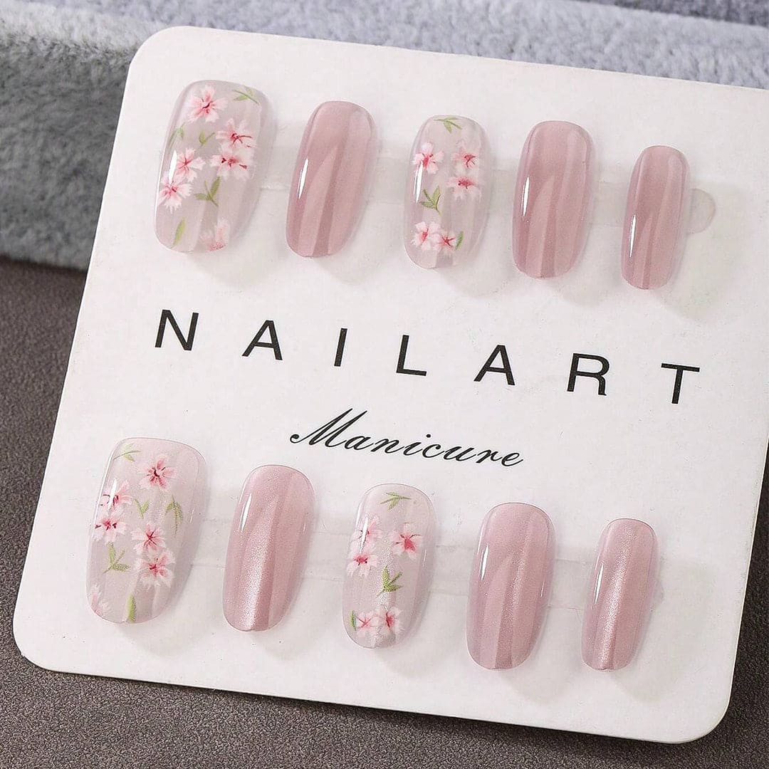 SHEIN Light Pink Short Almond Press On Nails - Small Press On Nails - XOXO cosmetics