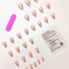 SHEIN Minimalist Golden Line Almond Press On Nails Press On Nails - XOXO cosmetics