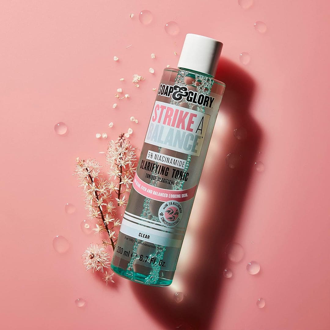 Soap & Glory Strike a Balance Niacinamide Clarifying Tonic - 200ml Toner - XOXO cosmetics