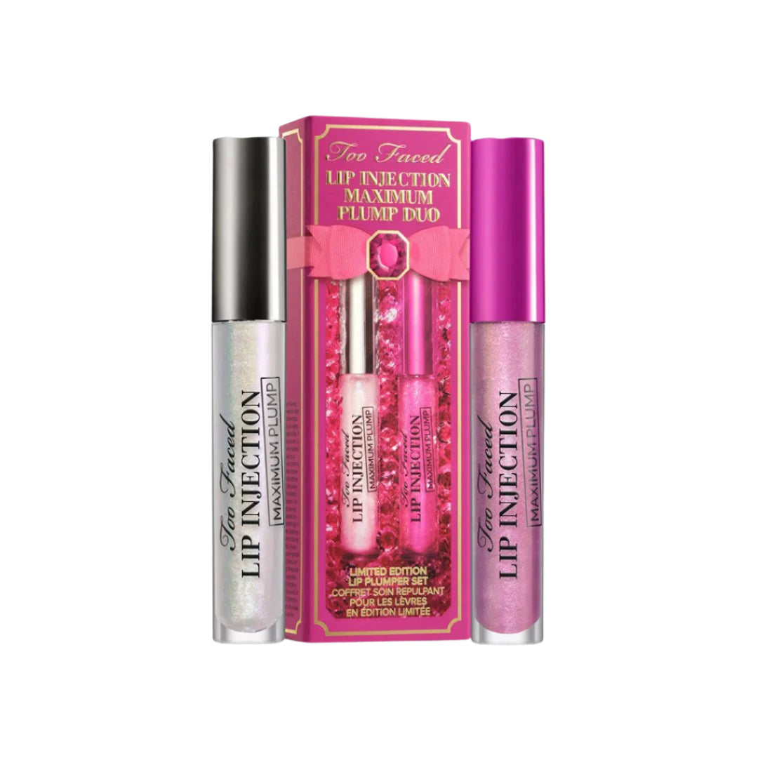 Too Faced Lip Injection Maximum Plump Lip Gloss Duo Lip Plumper - XOXO cosmetics
