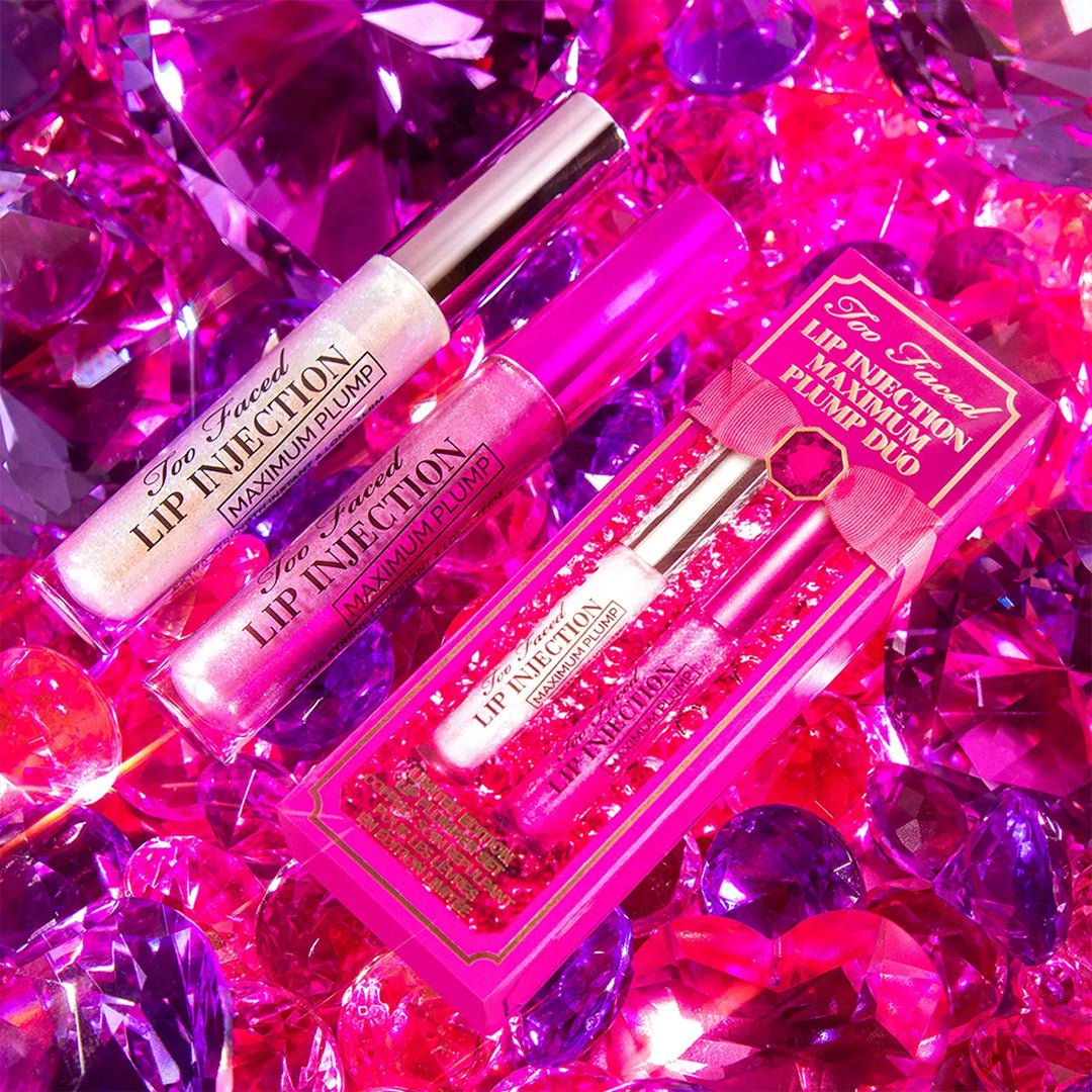 Too Faced Lip Injection Maximum Plump Lip Gloss Duo Lip Plumper - XOXO cosmetics