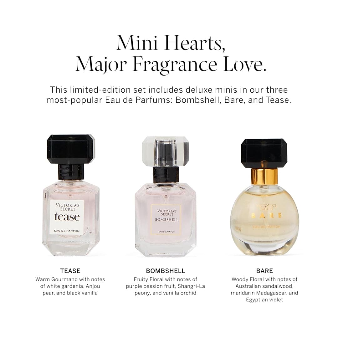 Victoria's Secret Trio De Mini Parfums De Luxe Perfume Set - XOXO cosmetics