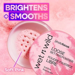 Wet n Wild Photofocus Loose Setting Powder - Soft Pink Powder - XOXO cosmetics