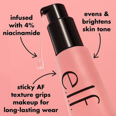 e.l.f. Power Grip Primer - Clear I Transparent + 4% NIACINAMIDE Primer - XOXO cosmetics