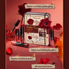 SHEGLAM Ember Rose Immortal Love Nourishing Lip Gloss Set