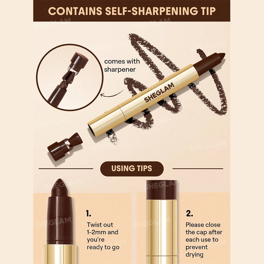 SHEGLAM Bold Moves Kohl Cream Eyeliner Pencil - Brown