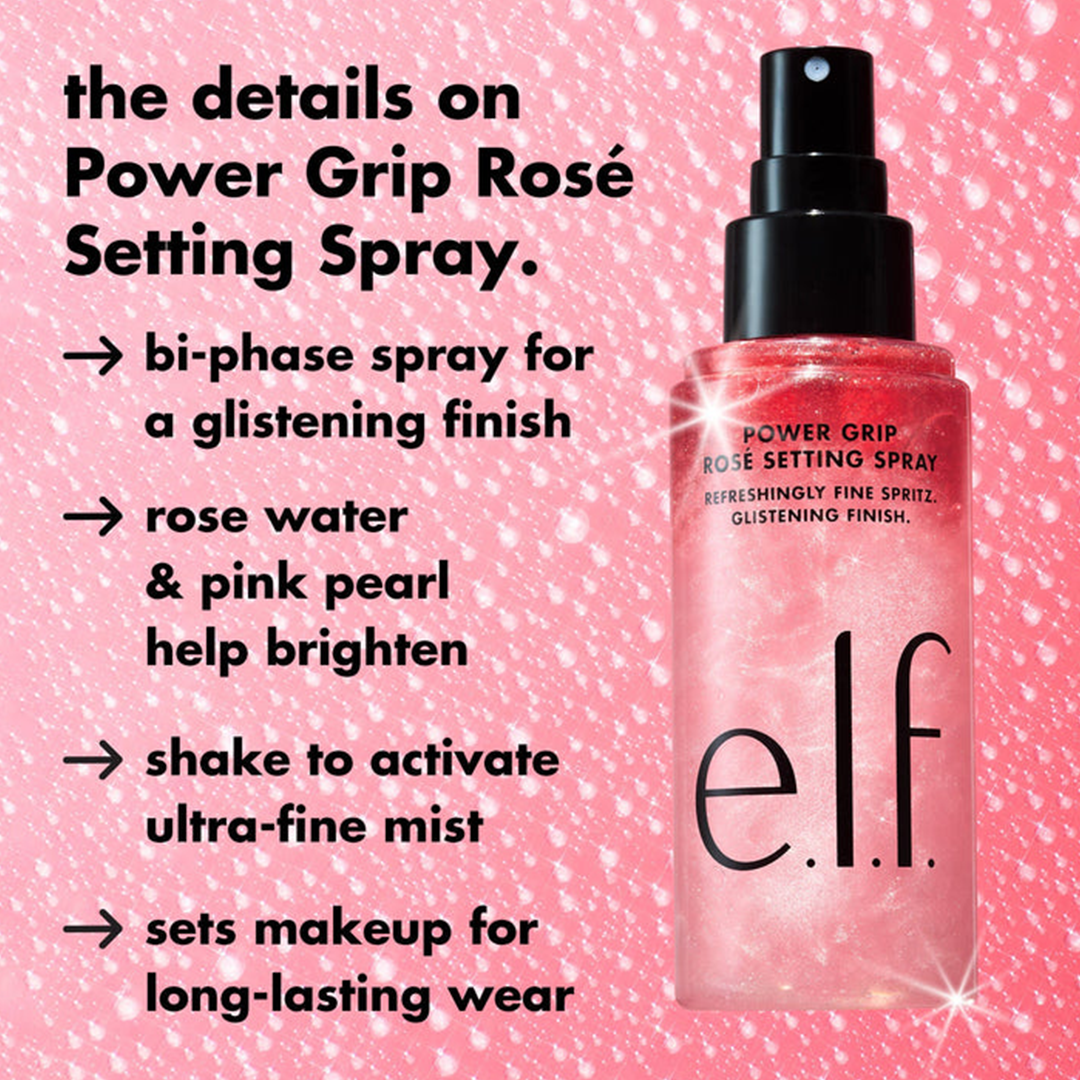 elf Power Grip Rosé Setting Spray - 80ml