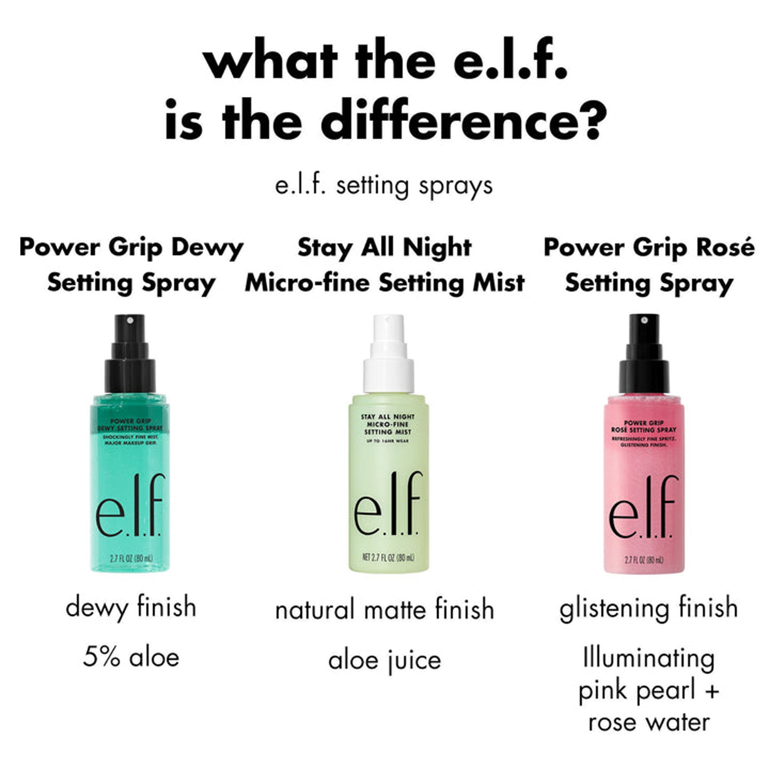 elf Power Grip Rosé Setting Spray - 80ml