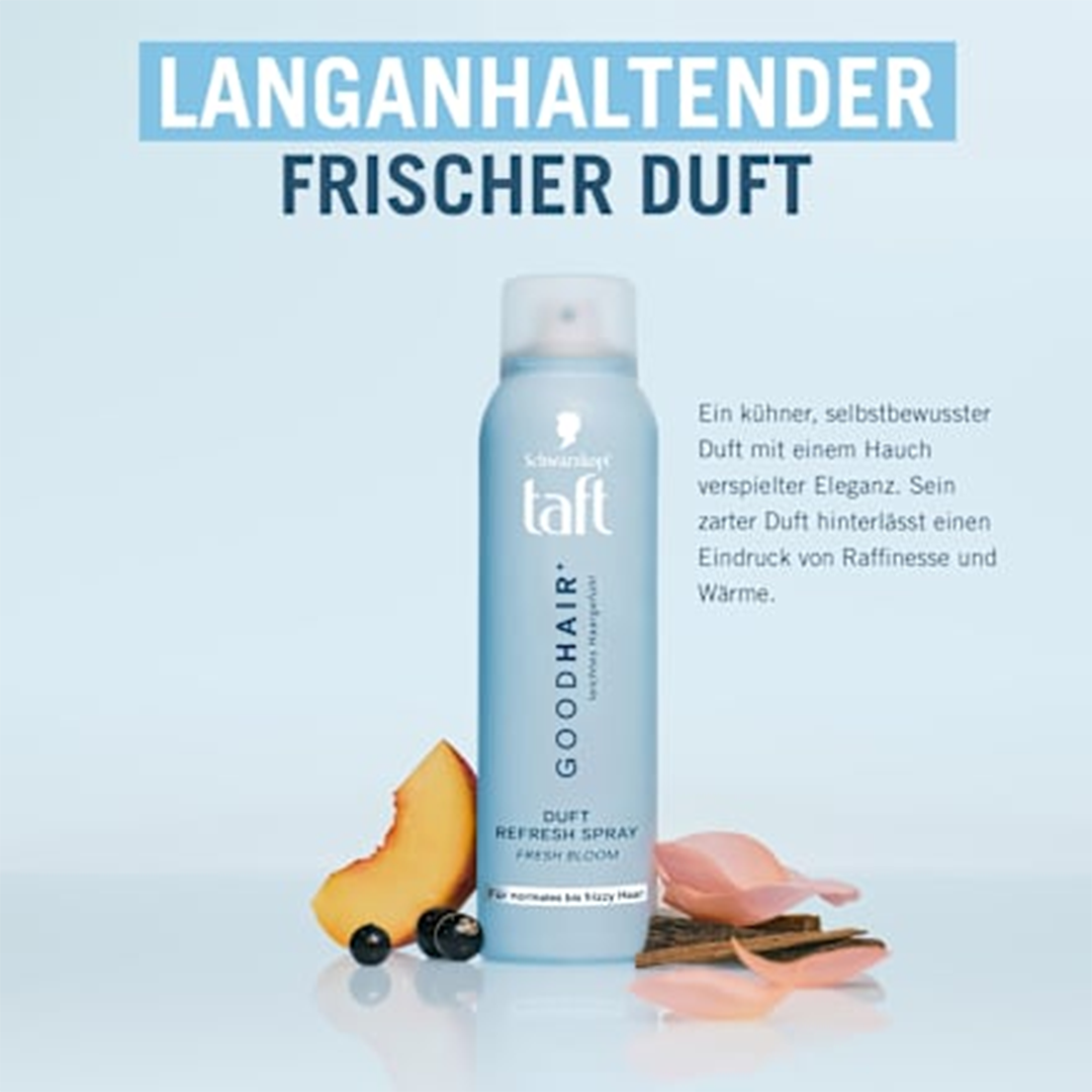 Schwarzkopf Gliss Taft Good Hair+ Duft Refresh Spray - Fresh Bloom - 150ml